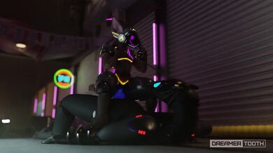 The petite progeny girl overpowers the towering synthetic [dreamertooth] in a sensual hentai scene