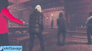 A hot threesome with Penny, Farthing and Curtis, on Christmas Eve!