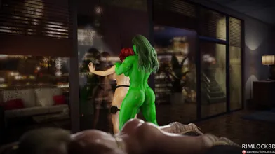 The Avengers: She-Hulk and Black Widow go wild in the bedroom!