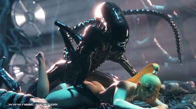 Samus and the Xenomorph Prone - Nested in Love