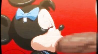 Minnie Mouse gets blown by a horny dick