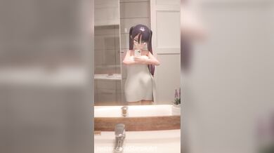 Mona, accidentally dropped her vibrator while getting dressed