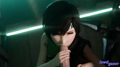 Final Fantasy X-2: The Video Game Remake - Yuffie Blowjob (White)