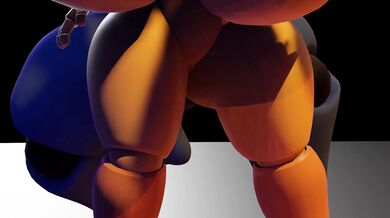 Mummified Bonnie Takes a Toy Chica for a Ride in the Garden Shed