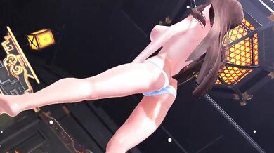 Kyo-chan, a young girl with long black hair and a donut hole, invites you into her world of forbidden pleasure