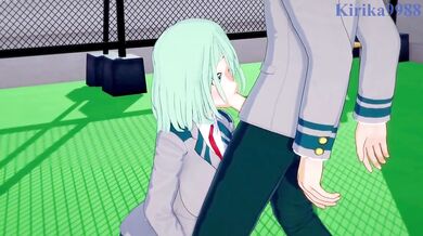 My Hero Academia - Toru Hagakure takes advantage of Izuku Midoriya on the school rooftop