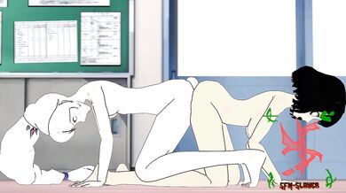 A Futanari, White, and Black Trio with a Realistic Backdrop