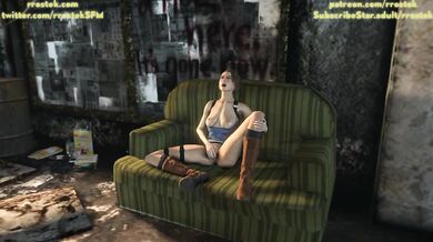 Thrusting into Jill Valentines Throat, Mr X Monster Fulfills his Fantasy