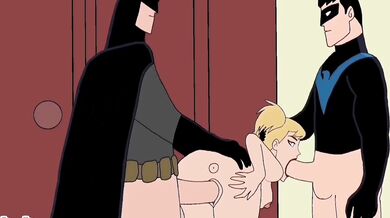 Harley Quinn takes on Batman and Nightwing in a threesome of epic proportions
