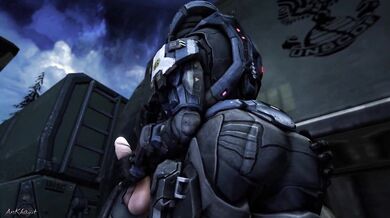 (OCs) Kaitlyn-B095 gets fucked roughly from behind on bed by her Ankhajiit Lover