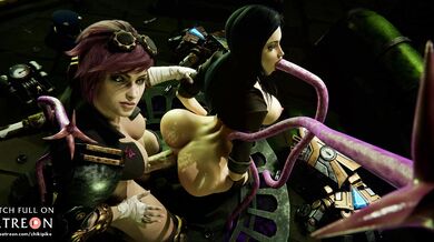 Anal Intruder - Caitlyn gets penetrated by a giant tentacle