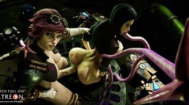 Anal Intruder - Caitlyn gets penetrated by a giant tentacle