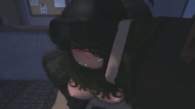 Purple-Haired MILF Gets Her Tits Sucked by a Horny Robot in Roblox Hentai Porn Scene (Cabrye)