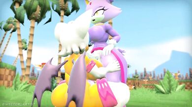 Giving in to their Urges - The Temptation of Rogue and Helping Blaze Cool Down [Wector]