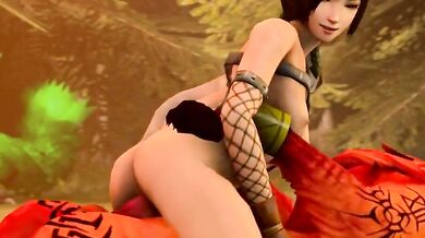 Yuffies Red Devil Cry with XIII in the Shower