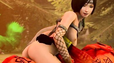 Yuffies Red Devil Cry with XIII in the Shower