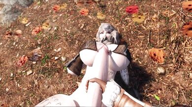 Two voluptuous futa warrioresses indulge in erotic pleasures with each other