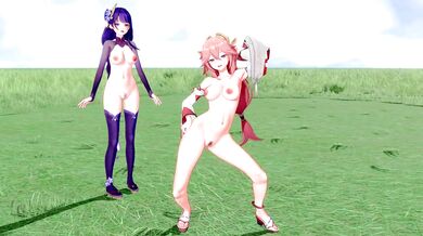 The Shoguns Jiggling Miko Is it hot in here or is it just you?