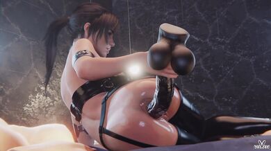 Riding the Gigantic Dildo, PMV Fetishist Duffi Gets Pounded by a Gang of Hungry Men with 9MM Guns