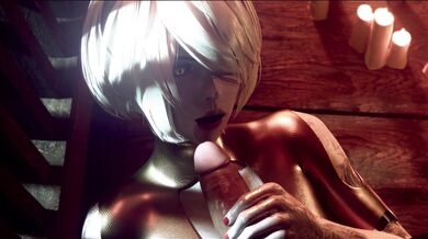 Hentai-Porn: Reverse-Cowgirl with Megaera in Outfit 3