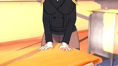 A naughty teachers erotic adventure with a strange creature from the future!