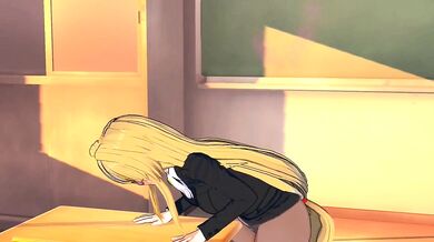 A naughty teachers erotic adventure with a strange creature from the future!