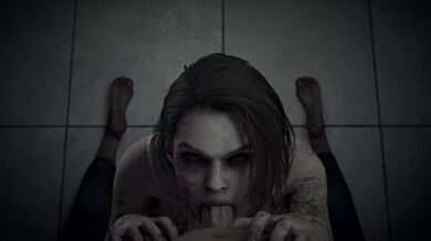 Hentai Blowjob with Jill Valentine: Zombie Blue Light POV