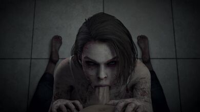 Hentai Blowjob with Jill Valentine: Zombie Blue Light POV
