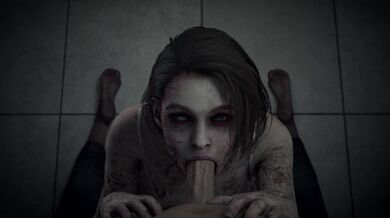Hentai Blowjob with Jill Valentine: Zombie Blue Light POV