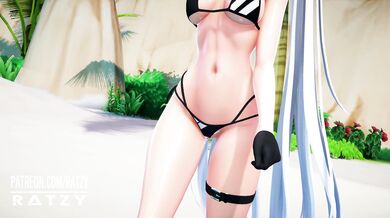 Hentai Porn: Shiromi and Iori at the Beach - So Cute!