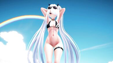 Hentai Porn: Shiromi and Iori at the Beach - So Cute!