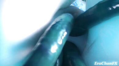 Rewritten as: The ecstasy of being ravaged by four tentacle monsters inside Genshin Furin