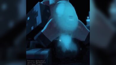 Minecraft Master Builds a Wardens Cock in Jennys Tight Ass