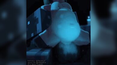 Minecraft Master Builds a Wardens Cock in Jennys Tight Ass