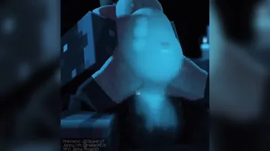 Minecraft Master Builds a Wardens Cock in Jennys Tight Ass