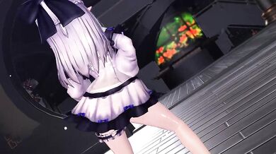 MMD Snow Elf Lady Shakes It in the Woods