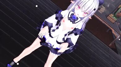 MMD Snow Elf Lady Shakes It in the Woods