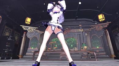 MMD Snow Elf Lady Shakes It in the Woods