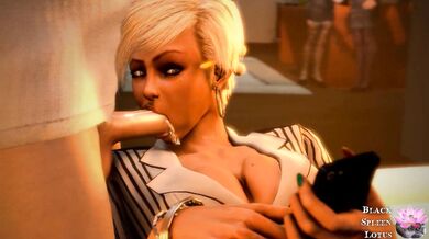 The Black Splen Lotus: Tracey Buxton Gives a Blowjob While Working!