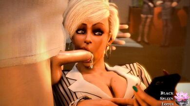 The Black Splen Lotus: Tracey Buxton Gives a Blowjob While Working!