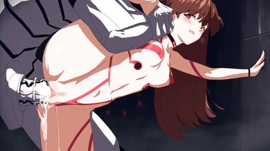Sexy Schoolgirl Asuka Gets Double Penetrated by Rough Alt-Sex Demon