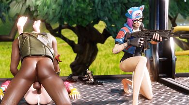 Curvy Roxy gets a helping hand from the lynx to satisfy Jamal in the wild