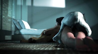 Sexy Wonder Woman and her trustworthy dogs get down and dirty in all angles (zoom, close-up, and slow motion)