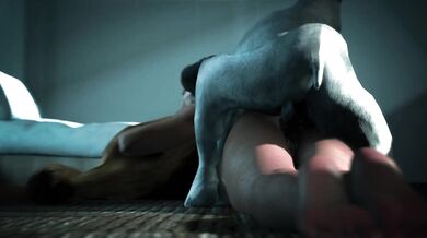 Sexy Wonder Woman and her trustworthy dogs get down and dirty in all angles (zoom, close-up, and slow motion)