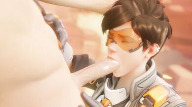Tracer Takes a Wager and Pays up with Her White Glasses on, Bewitching Everyone