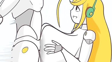 The Robotic Girl with the Gigantic Tits gets Fucked in all her Orifices by a Giant Mechanical Dildo