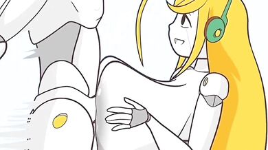 The Robotic Girl with the Gigantic Tits gets Fucked in all her Orifices by a Giant Mechanical Dildo