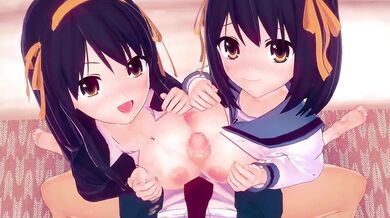 Hentai Porn Titfuck With Multiple Haruhis
