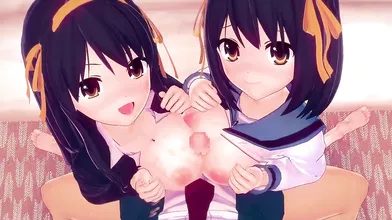 Hentai Porn Titfuck With Multiple Haruhis