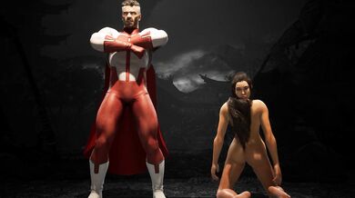 Busty Blonde Superheroine Kitana Gets Her Neck Snapped By Mighty Omni Man